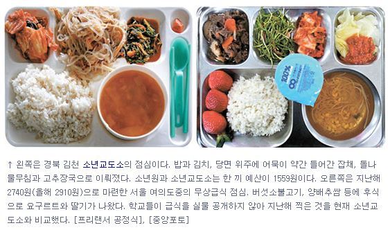 한국 미국 교도소 식단 | 인스티즈