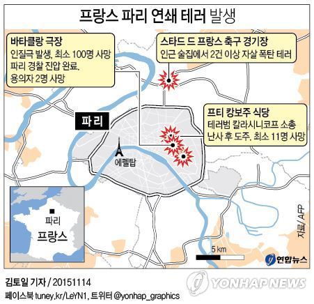 현재까지 공개된 프랑스 파리 연쇄 테러 상황.jpg | 인스티즈