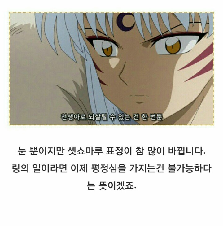 [이누야샤완결편] 셋쇼마루의 표정변화가 가장 심했던 화 | 인스티즈
