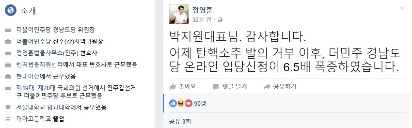 박지원에게 감사인사드리는 더불어민주당 경남도당 위원장 | 인스티즈