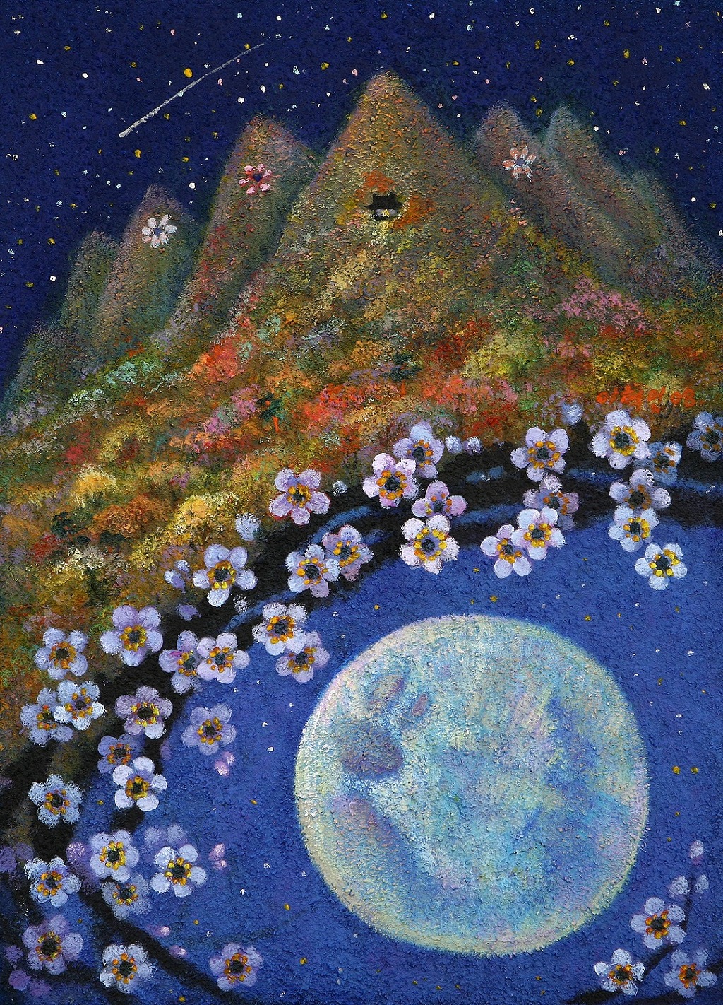 밤하늘의 별과 달을 그리는 화가 ㅎㄷㄷㄷㄷ .jpg | 인스티즈