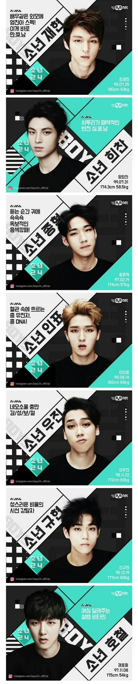 Mnet 소년24 49명 출연자 모두 공개! (셀카포함) | 인스티즈