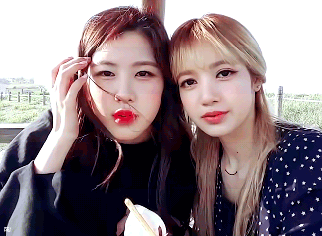 아련아련 열매 섭취한듯한 로제와 리사 170428 브이앱 | 인스티즈