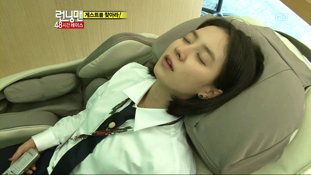 촬영중에 잠든 송지효.gif | 인스티즈