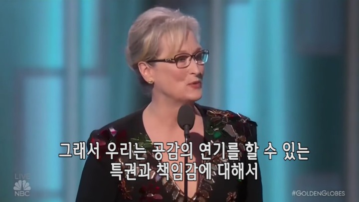 우리나라 연예인들이 보고 느꼈으면 하는 메릴 스트립 수상소감 | 인스티즈