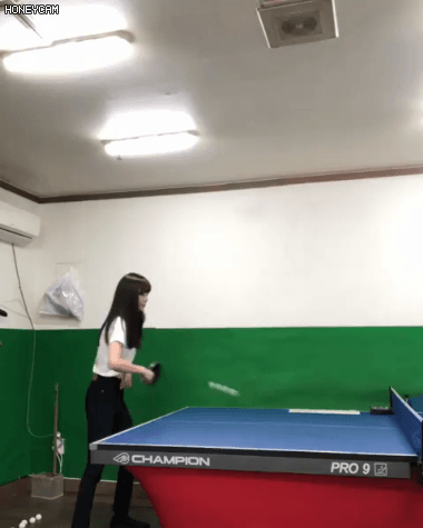 탁구연습 하는 한선화 | 인스티즈