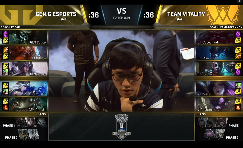 [LOL] 2018 롤드컵 그룹 스테이지 / 대회 첫날 6경기,"GEN(한국) vs VIT(유럽)"- 경기결과 | 인스티즈