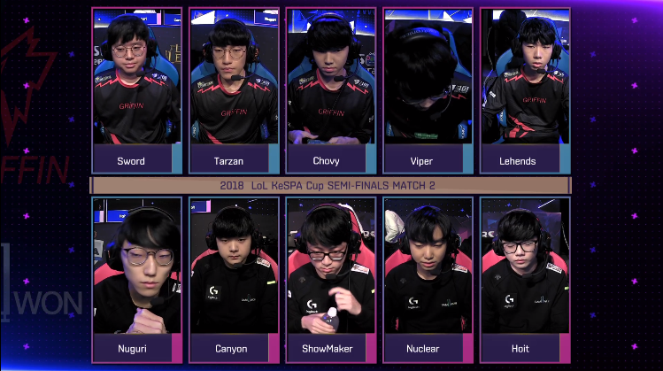 [LOL/소식] 2018 케스파컵 4강전,"그리핀 vs 담원게이밍"경기 결과 및 결승전 일정 | 인스티즈