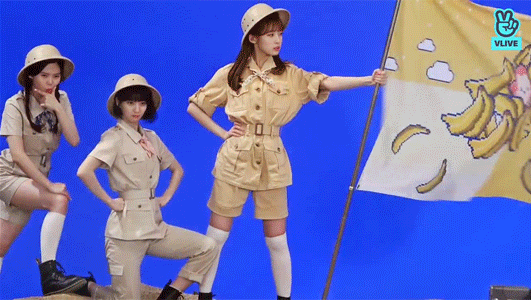 오마이걸 바나나 알러지 원숭이 MV 메이킹.gif | 인스티즈