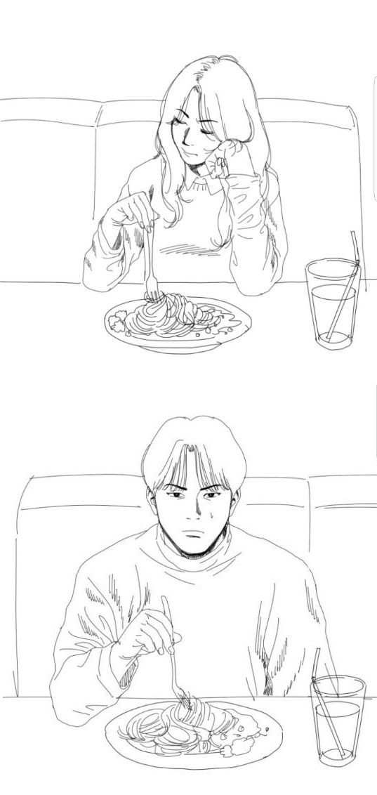 권태기 남녀를 그린 짧은명작만화(대사 X) | 인스티즈
